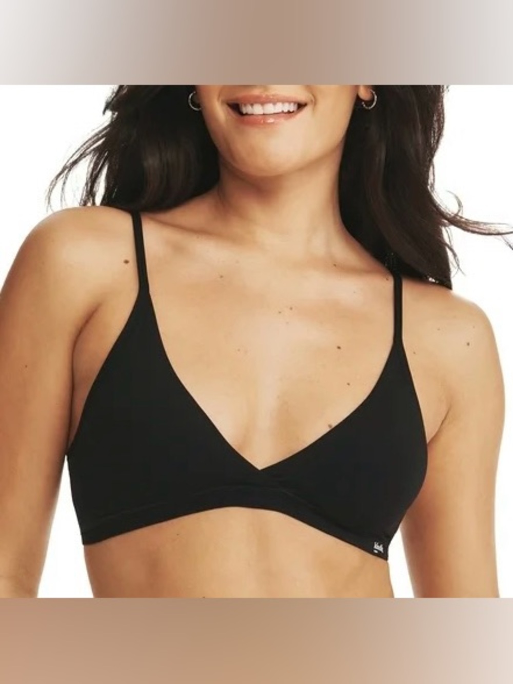 Kindly Yours Black So Comfy Micro Wirefree Triangle Bra Women’s Size Large